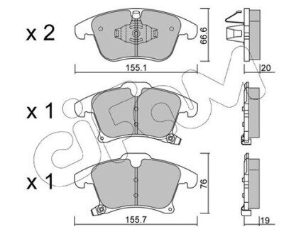 Гальмівні колодки пер. Galaxy III/Mondeo V/S-Max 14- CIFAM 822-1039-0