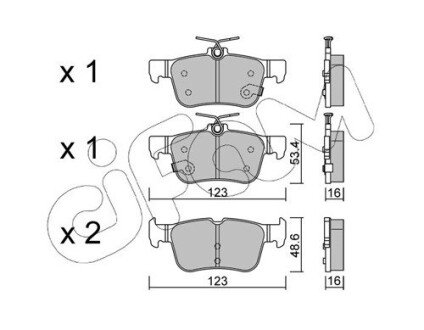 Гальмівні колодки Focus/Kuga/Mondeo 12- CIFAM 822-1040-0