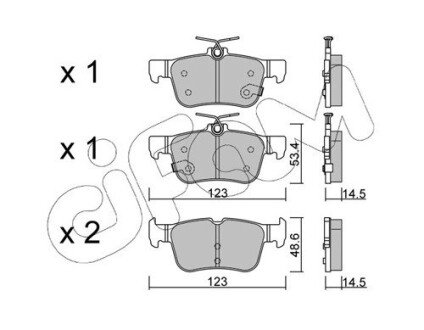 FORD колодки гальм. задн. Mondeo, Galaxy, S-Max, 14- CIFAM 822-1040-1