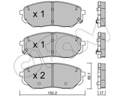 Гальмівні колодки пер. Santa fe/Sorento 15- CIFAM 822-1096-0