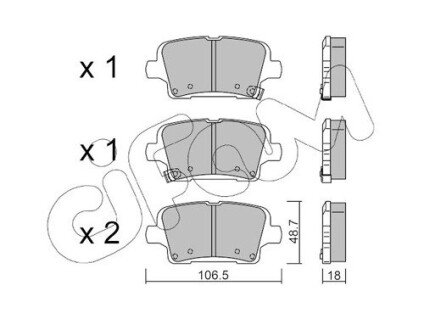 OPEL гальмівні колодки задні INSIGNIA B 17- CIFAM 822-1181-0