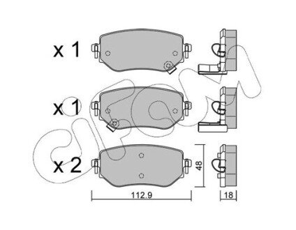 NISSAN Гальмівні колодки задні NAVARA 2.3 15-, MERCEDES-BENZ, RENAULT CIFAM 822-1192-0