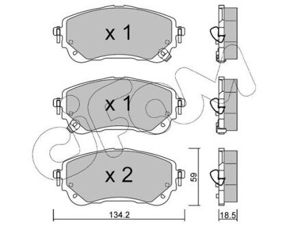 TOYOTA К-кт передн. гальмівних колодок COROLLA 19- CIFAM 822-1234-0