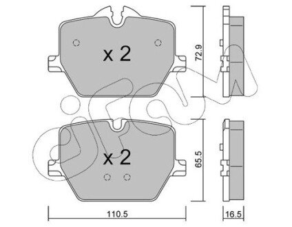 BMW Колодки гальмівні задні 2 (G42, G87), G20, G80, G28, G21, G81, G22 CIFAM 822-1266-0