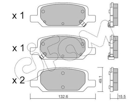 TESLA колодки гальм. задні Model 3/Y CIFAM 822-1278-0