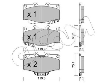 Гальмівні колодки пер. Cruiser/Hilux/4 Runner/Taro 89- CIFAM 822-129-0