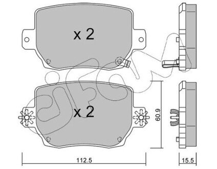 TESLA Колодки гальмівні задні MODEL 3 18-, MODEL Y 19- CIFAM 822-1334-0