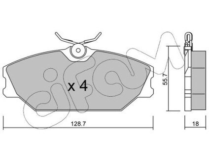 RENAULT Колодки гальмівні передні Megane,Laguna 99- CIFAM 822-142-2