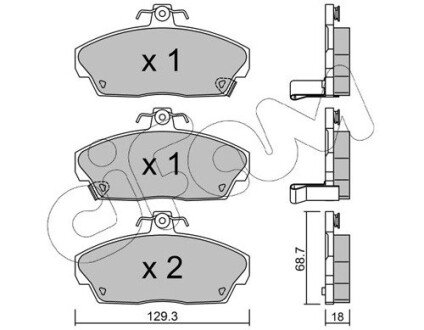 Гальмівні колодки пер. Honda Civic 91-05 (TRW) CIFAM 822-174-0