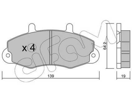 FORD гальмівні колодки передні Transit 91- диск 14 CIFAM 822-194-0