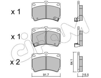 MAZDA Гальмівні колодки передн. 323 89-, Kia CIFAM 822-196-0