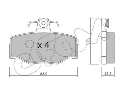 NISSAN Тормозные колодки задн. Almera 1,5-2,2 00- Primera 1,6/2,0 93-01 CIFAM 822-199-0