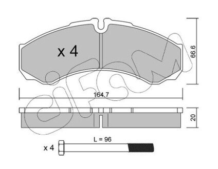 FIAT колодки гальмівні передні Iveco Daily 96- CIFAM 822-212-0