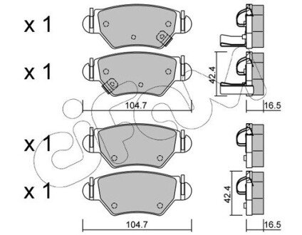OPEL Гальмівні колодки задні Astra G, Zafira 98- CIFAM 822-259-0