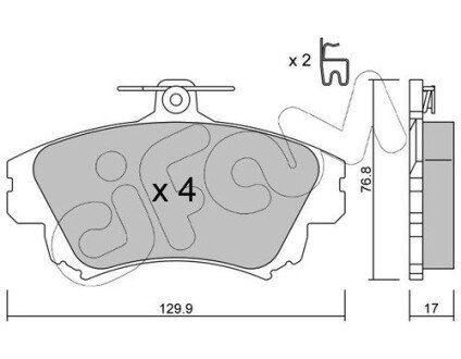 Гальмівні колодки пер. S40/V40 95-04 CIFAM 822-286-0