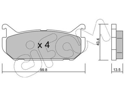 Гальмівні колодки зад. Mazda 626 91-02 (akebono) CIFAM 822-303-0