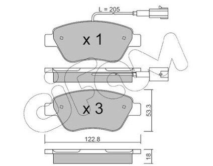 OPEL Гальмівні колодки передні Corsa 06 - CIFAM 822-321-0