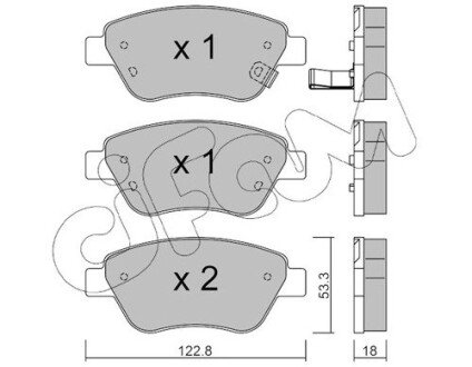 Гальмівні колодки пер. Corsa 09-14 (BOSCH) CIFAM 822-321-2