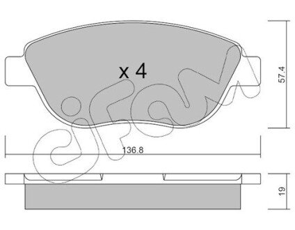 PEUGEOT гальмівні колодки дискові 307 01-,Citroen Berlingo,Fiat Doblo CIFAM 822-322-1