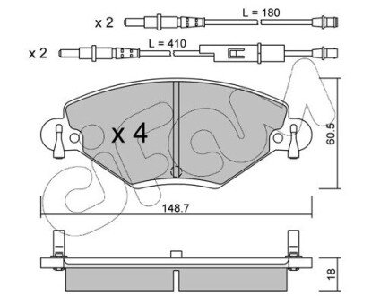 Гальмівні колодки пер. Citroen C5 01- (Bosch) CIFAM 822-331-0 (фото 1)