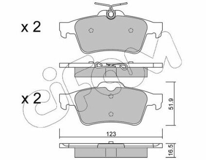 Гальмівні колодки зад. Ford C-Max/Focus 1.6/2.0 TDCi 10- CIFAM 822-337-1