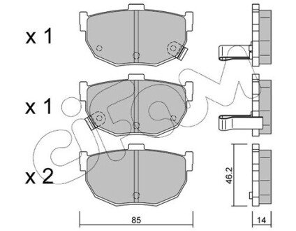 KIA Колодки тормозные задние дисковые Cerato,Hyundai CIFAM 822-362-0 (фото 1)