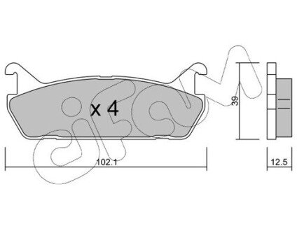 Гальмівні колодки зад. Mazda 323/626 94-04 (akebono) CIFAM 822-390-0