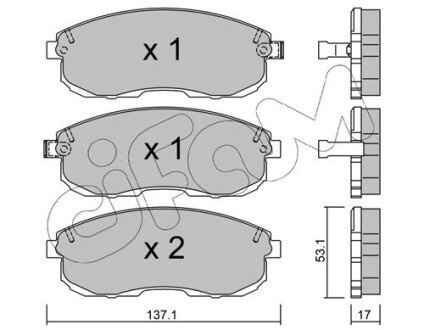 NISSAN гальмівні колодки передн.Tiida 04-,Juke 14-,Maxima QX CIFAM 822-404-0