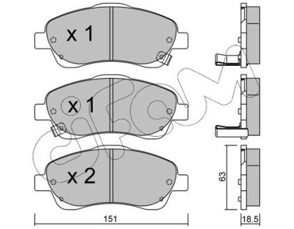 Гальмівні колодки пер. Toyota Avensis 00-08 (bosch) CIFAM 822-450-0