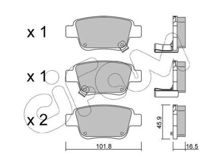 Гальмівні колодки зад. Toyota Avensis 00-08 (Bosch) CIFAM 822-451-0