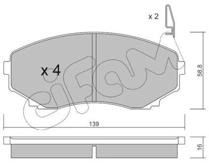 MAZDA гальмівні колодки передн.MPV,E (TYPE) 93- CIFAM 822-477-0