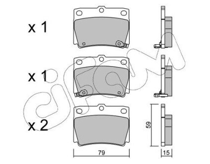 MITSUBISHI гальмівні колодки задн.Pajero Sport 98- CIFAM 822-484-0