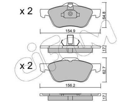 NISSAN Гальмівні колодки передн. PRIMERA 96-02 CIFAM 822-489-0