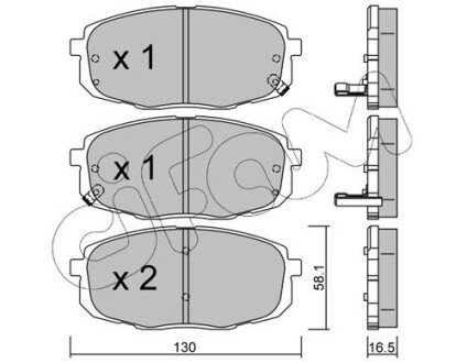 KIA Тормозные колодки передн.Carens 02-,Ceed,Hyundai i30 07- CIFAM 822-513-0 (фото 1)