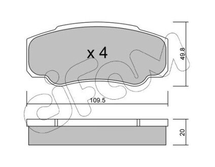 CITROEN Торм. кол. зад. JUMPER 1.9-2.5D,TD 02- CIFAM 822-532-0