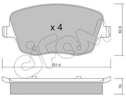 Гальмівні колодки пер. VW Polo 02-/Skoda Fabia 99-14 (TRW) CIFAM 822-547-0