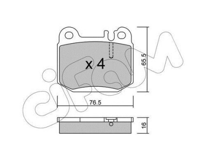 Тормозные колодки задн.(без датч.) DB W163 (ML-klasse) CIFAM 822-564-0