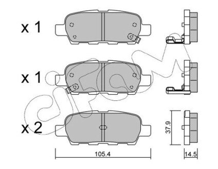 NISSAN гальмівні колодки задні Qashqai, Teana,Tiida,Murano, X-Trail 01- CIFAM 822-612-0