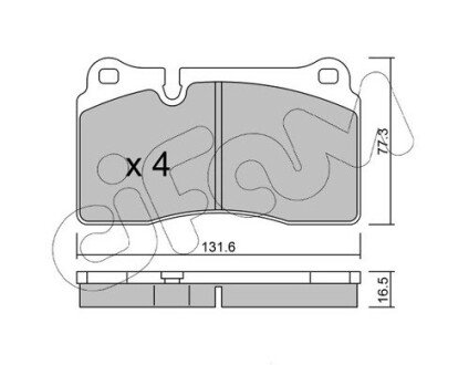 Гальмівні колодки пер. VW Touareg 02- (brembo) CIFAM 822-659-0