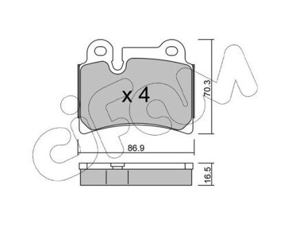 Гальмівні колодки зад. VW Touareg 02-10 (brembo) CIFAM 822-660-0