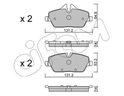 BMW колодки гальм. передн. i3 13- CIFAM 822-664-2