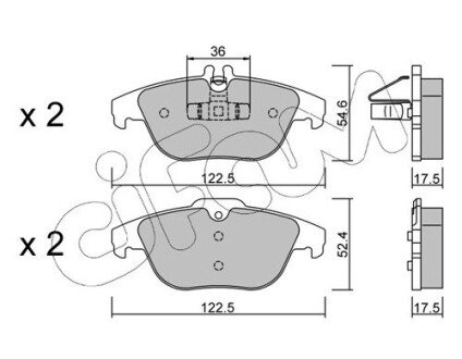 Гальмівні колодки зад. MB W204 1.8-2.3 07- (ATE) CIFAM 822-666-0