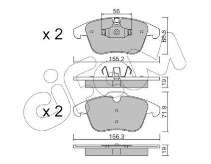 Гальмівні колодки пер. V60/S60/XC70/V70/S80/Discovery/Evoque/Freelander/Galaxy/Mondeo/S-Max 06- CIFAM 822-675-4