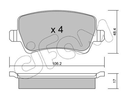 Гальмівні колодки зад. Ford Galaxy/S-Max 06-15 (TRW) CIFAM 822-676-0