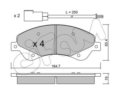 FORD гальмівні колодки передн.Transit 2.2TDCi 06- (передн.привід) CIFAM 822-679-0