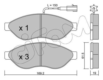 Гальмівні колодки пер. Jumper/Ducato/Boxer 06- (1.1-1.5t) CIFAM 822-708-0