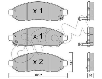 Гальмівні колодки пер. Nissan Navara 2,5dCi 05- CIFAM 822-743-1