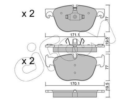 BMW Тормозные колодки передн.X5 E70 07-,F15,85 13-,X 6 E71 08-,F16,86 14- CIFAM 822-770-0