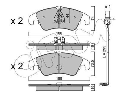 Гальмівні колодки пер. Audi A4/A5/A6/A7/Q7 08- CIFAM 822-775-0K