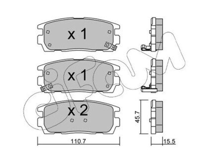 Гальмівні колодки зад. Chevrolet Captiva 06- (akebono) CIFAM 822-779-0